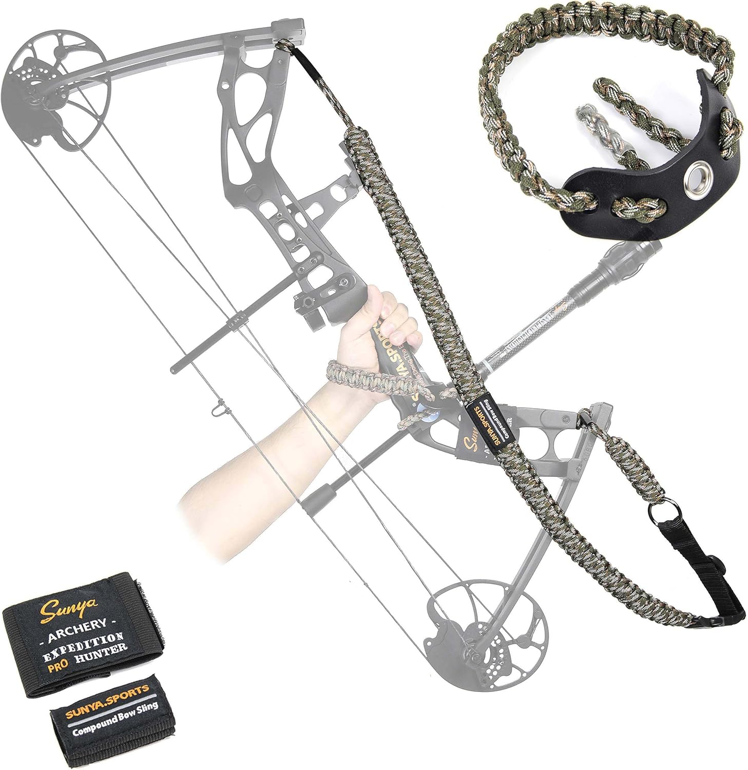 SUNYA Paracord Compound Bow Sling Archery Bow Wrist Sling