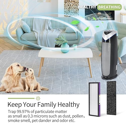 Miniatura 8 de Nisreen FLT4850PT Filtro de repuesto de filtro de aire Pu-rifier compatible con filtro Germ-Guardian B AC4850PT AC4300WPT AC4900 Air Pu-rifier, 4