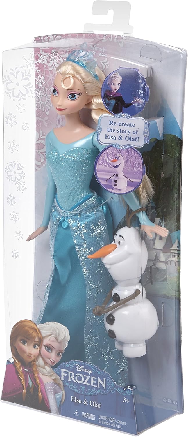 Disney Frozen Sparkle Princess Elsa and Olaf Doll Gift Set