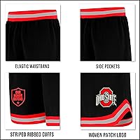 Vista 5 de Ultra Game Pantalones cortos de baloncesto oficiales NCAA para hombre de malla de aire suave - Ajuste OG Negro