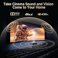 Vista 2 de Proyector 4K con Netflix y Dolby Audio, enfoque automático de 1200 ANSI y proyector inteligente Keystone Kogata 6D con aplicaciones integradas
