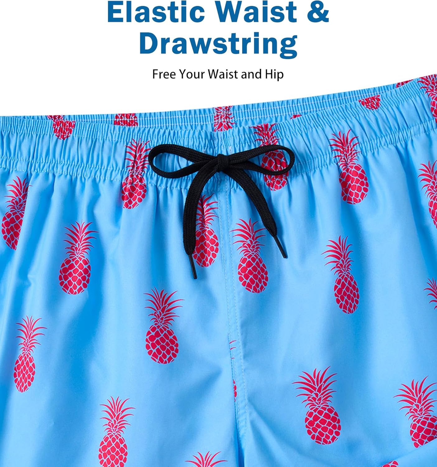 westwolf Men Swim Trunks 5.5 Inch Board Shorts 2 in 1 Swimwear with Compression Liner - Image 3