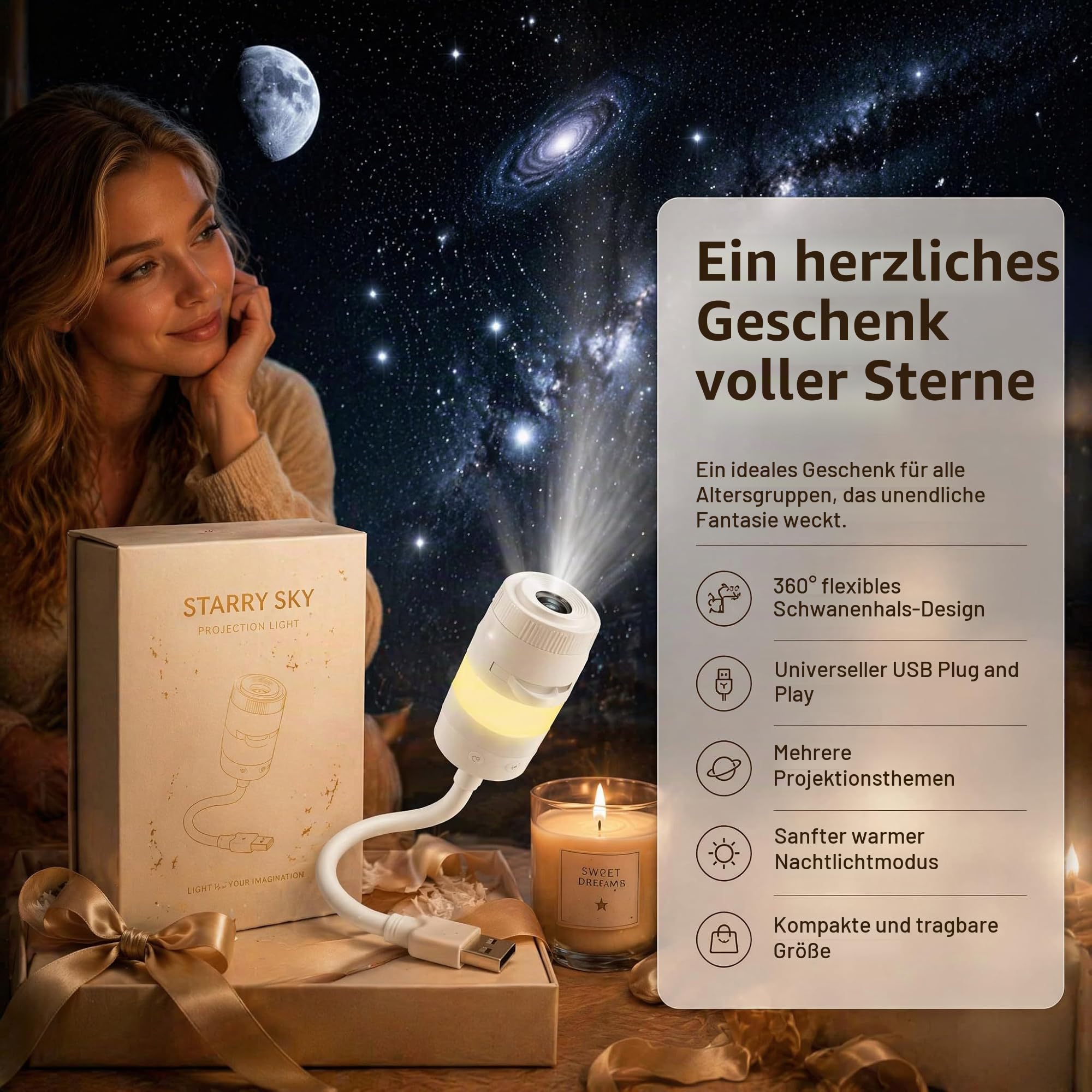 Yizemay Sternenhimmel Projektor Unterwasserwelt, Ozean Galaxie Projektor