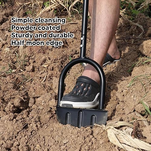 Miniatura 3 de Yosoo Cortadora de césped de media luna, pala de corte manual de acero al carbono para jardín, zoológico, bordeadora de césped, pala de hoja de