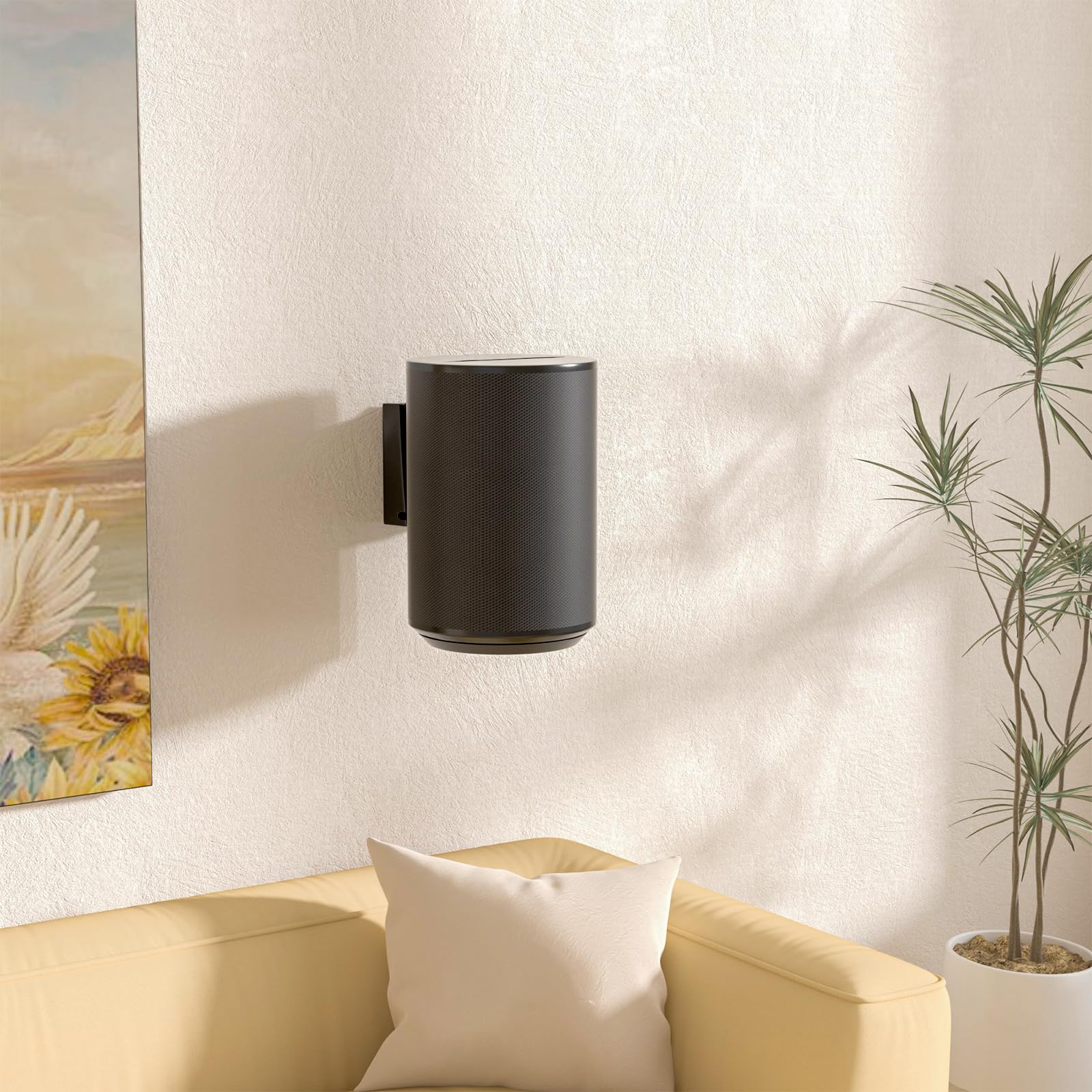 PUTORSEN Support Mural pour Sonos Era 100, Support Enceinte Murale Inclinable Orientable pour Un Meilleur Plaisir Audio,Gestion des Câbles,Supporte Jusqu'à 3 kg(1 Support,Noir)