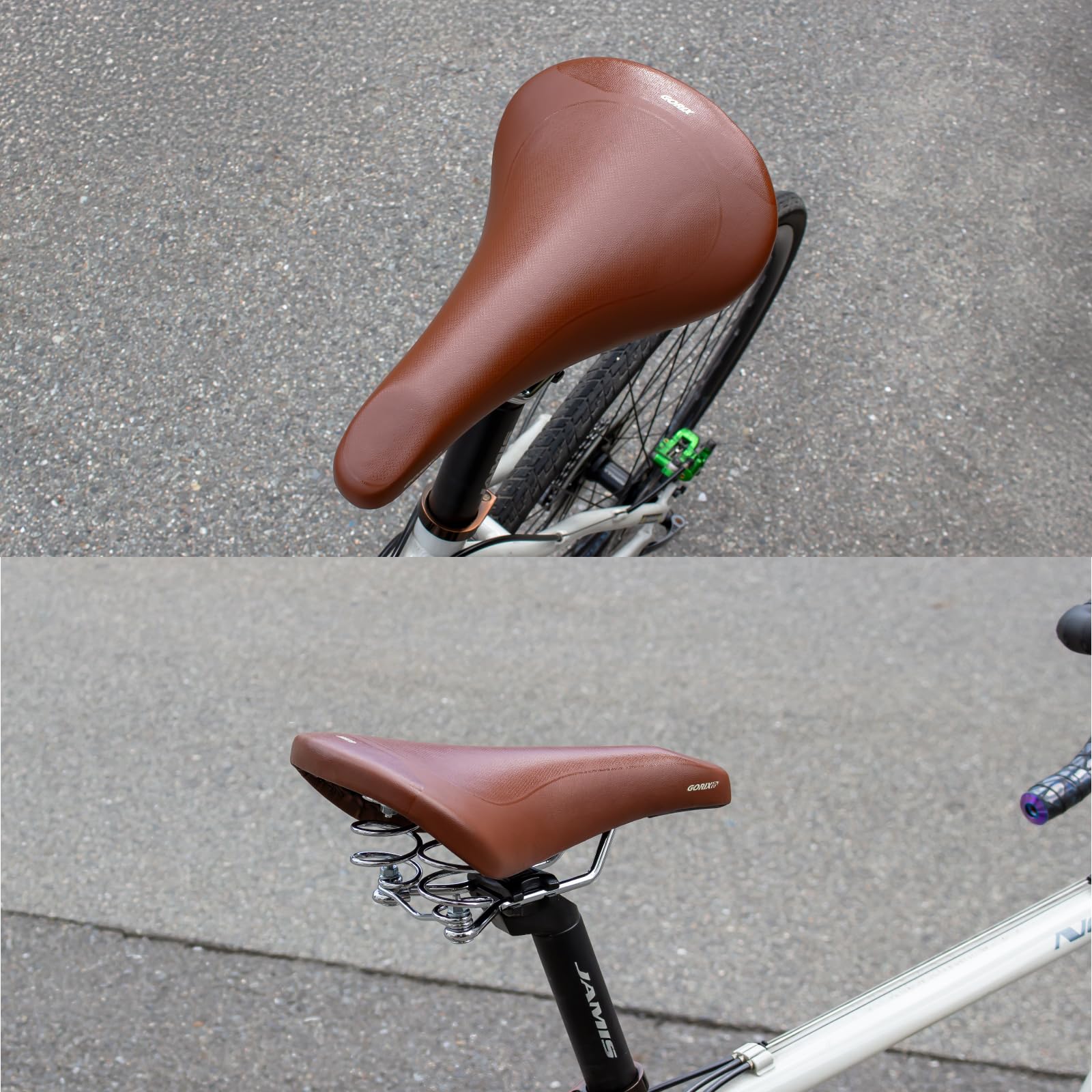 Amazon | GORIX(ゴリックス)自転車サドル スプリング付き ブラウン