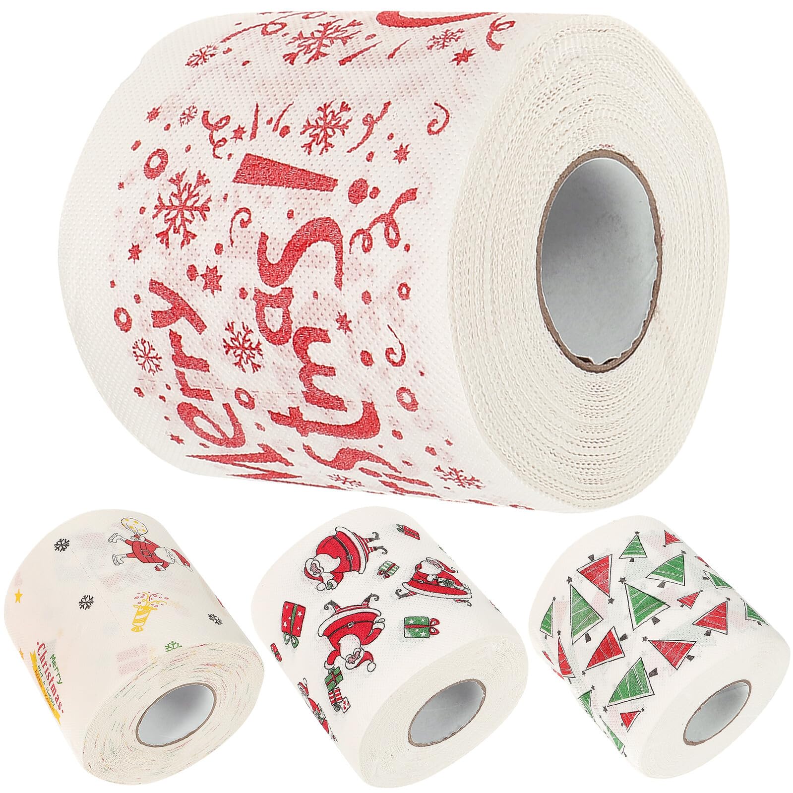 Papel higiénico navideño para decorar el baño de invitados durante las fiestas de hogar