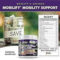 Vista 8 de Suplemento de cadera y articulaciones para perros con glucosamina para perros + condroitina, cúrcuma, ácido hialurónico, MSM, aceite de salmón