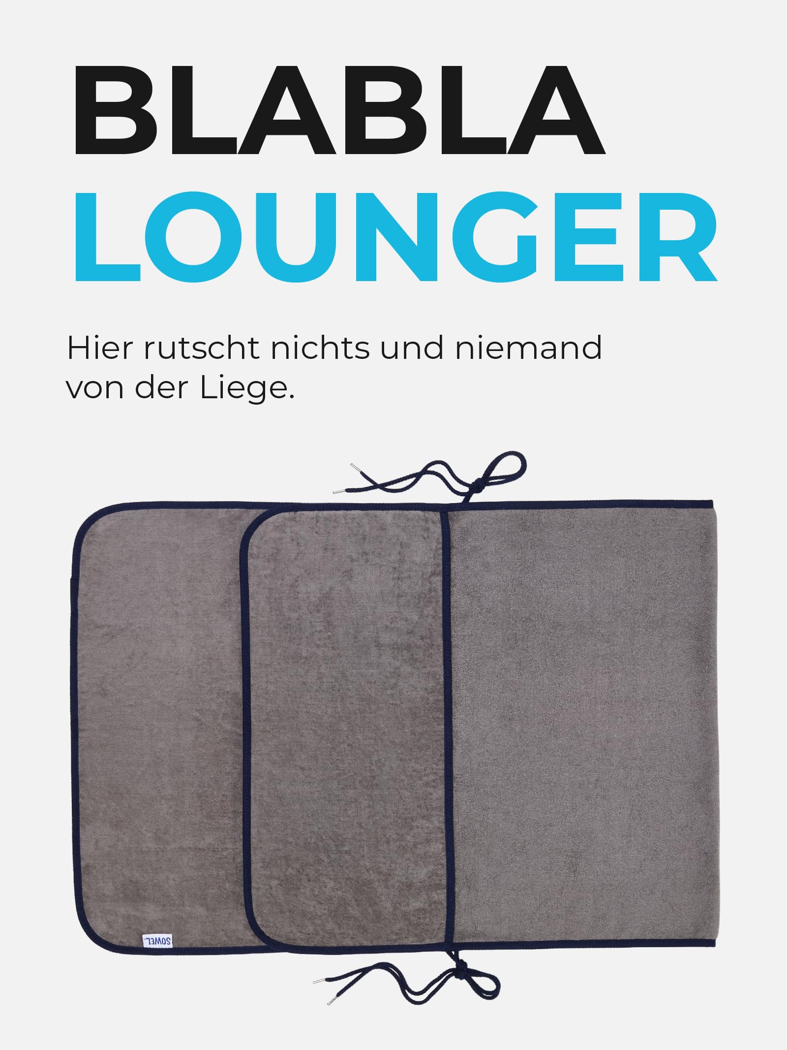 Produktbild von Sowel® Frottee Liegen Auflage, 100% Bio-Baumwolle, Strandtuch Mit Kapuzenüberschlag, Rutschfest