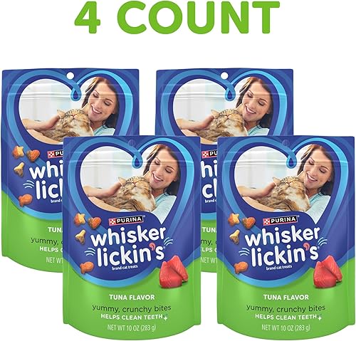 Miniatura 2 de Purina Bigote lickin del Atún Sabor crujiente Cat Treats 10 oz. Pouch