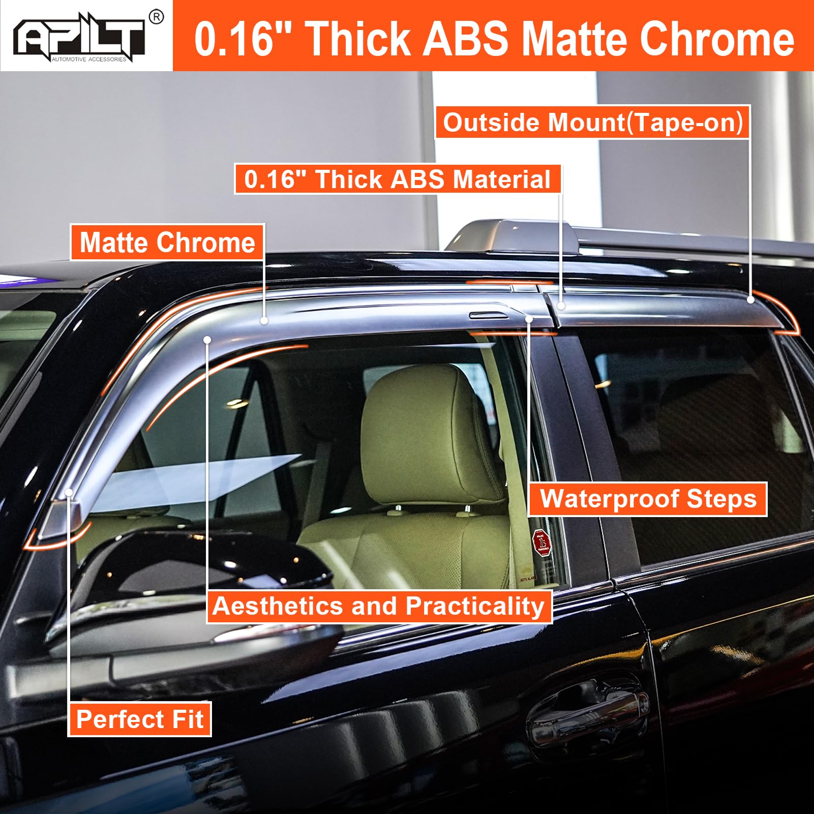 4Runner Vent Visors In-Channel Window Rain Guards For Toyota 4runner 2010 2024 Vent Visors Deflectors 721119 - Foto 10