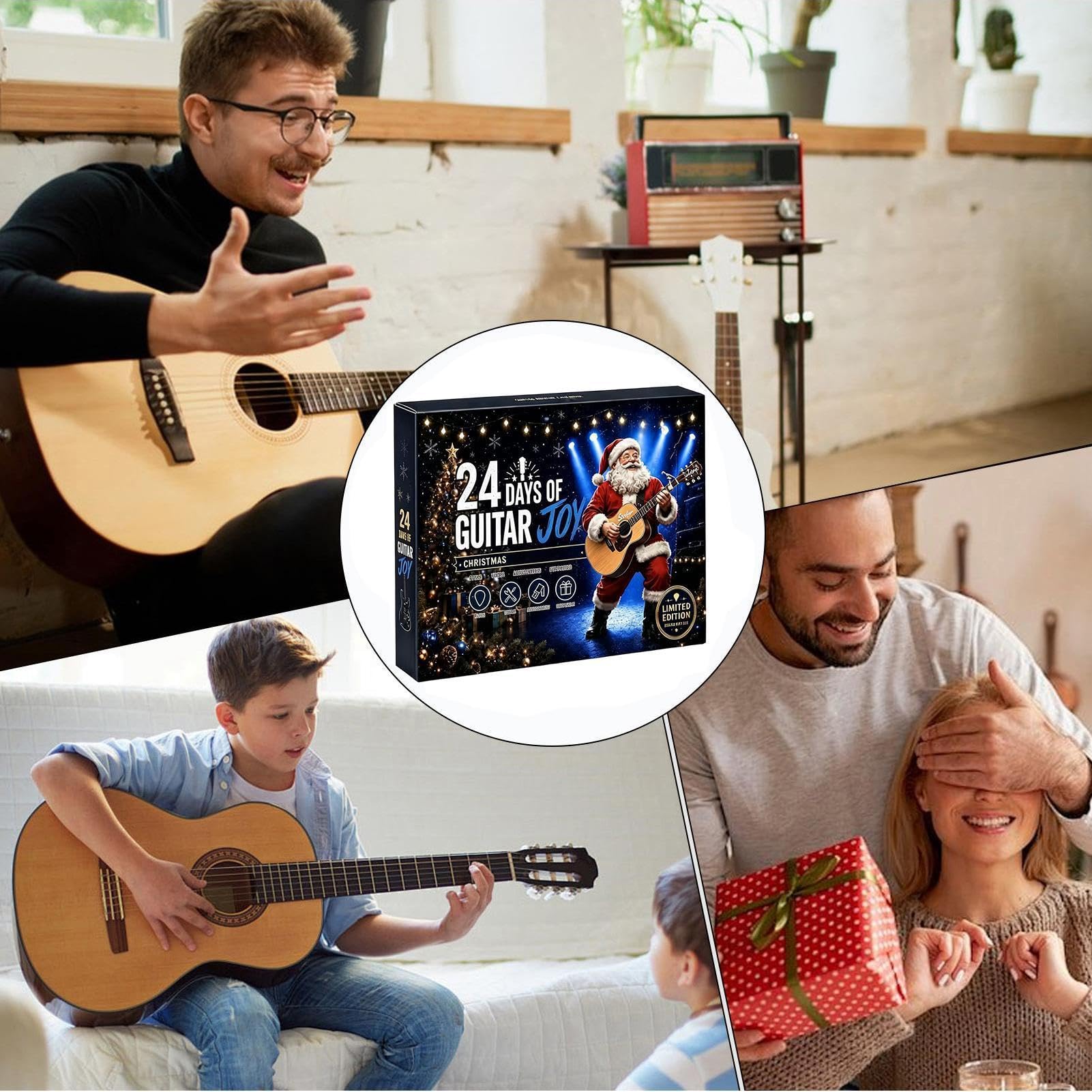 Kalendarz odliczający z kostkami gitarowymi 24 dni akcesoria gitarowe z
