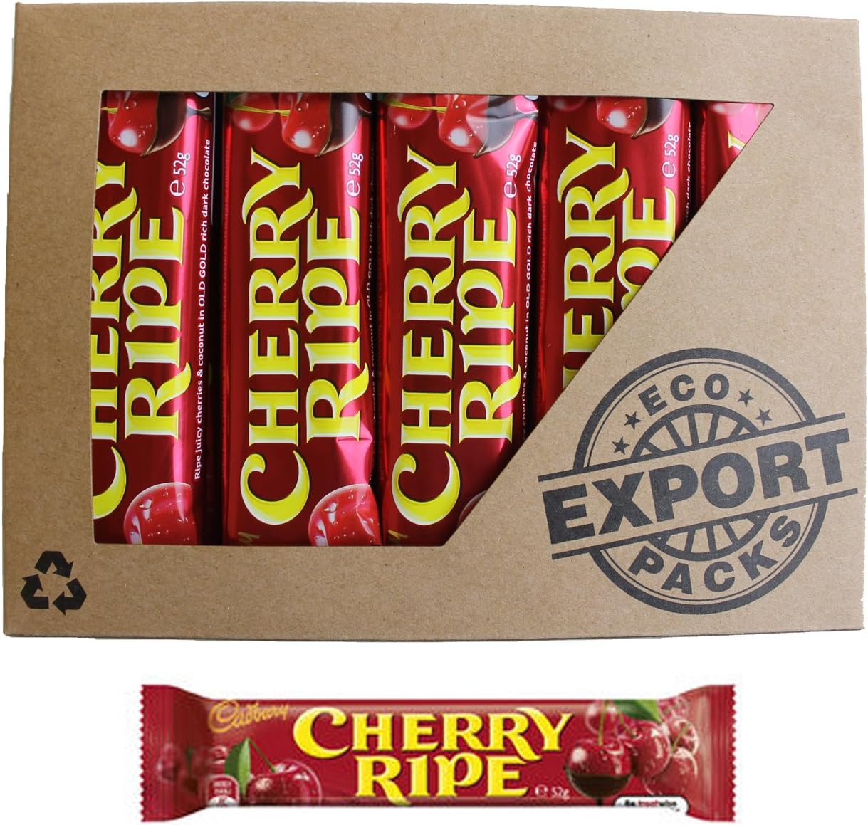 Cherry Ripe Bars 52g (10 Pack) (Summer Pack) by Cadbury