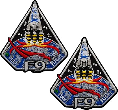 Space Rocket Flight Mission Embroidered Hook Loop Patch Set