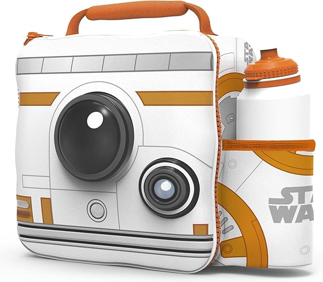Kids Children 3D Lunch Box Bag With Sport Water Bottle (BB8)