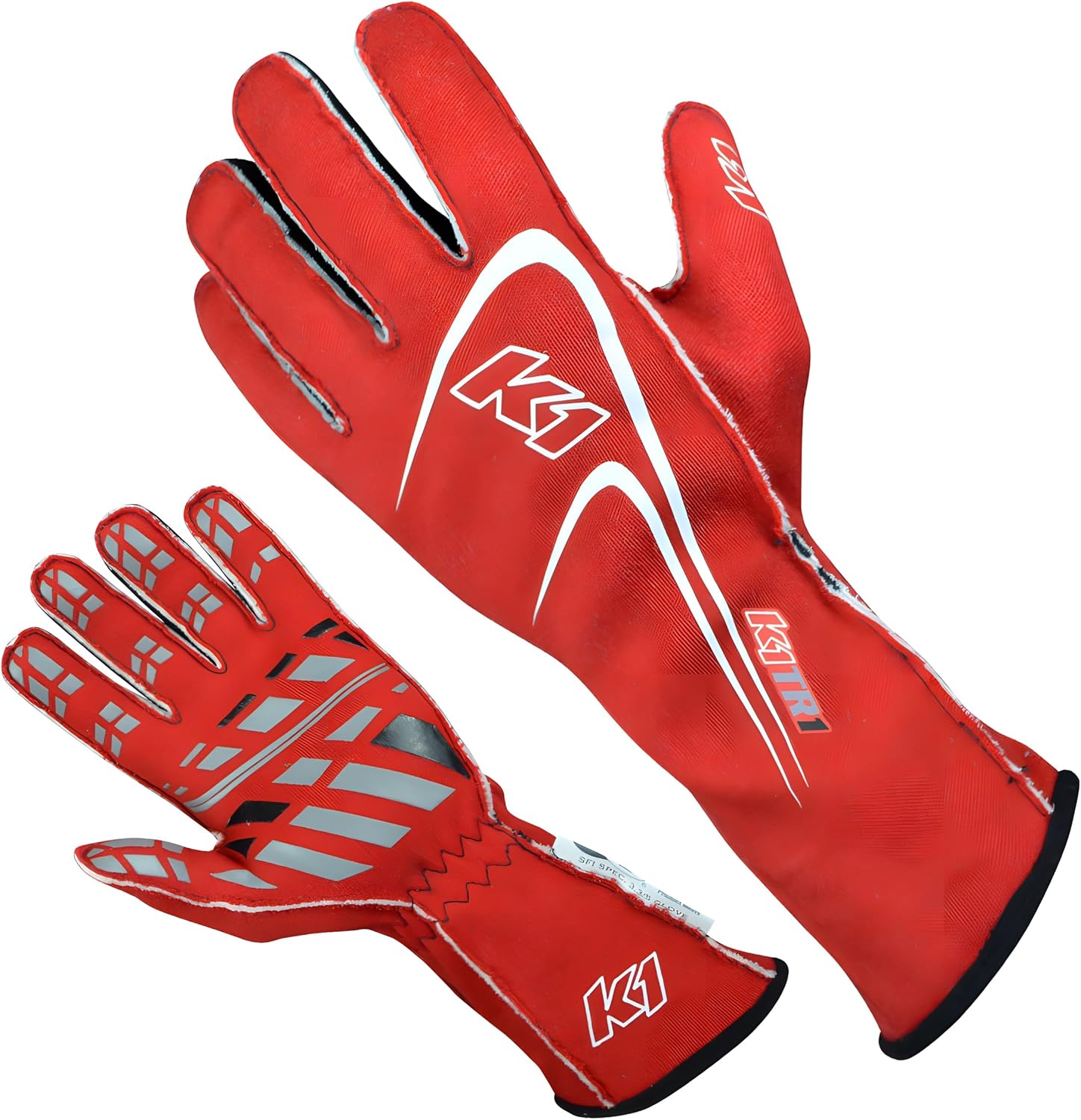 K1 RaceGear Glove Track1 Red Large SFI 5