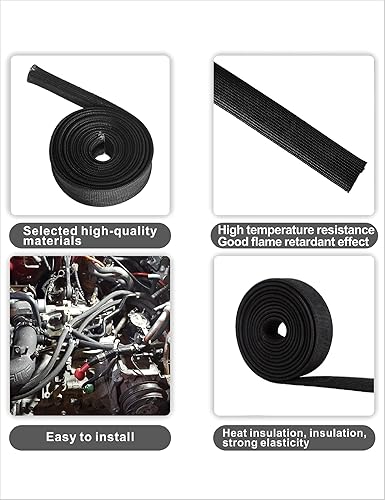 Miniatura 4 de Escudo térmico de alambre para automóvil, funda de protección térmica para línea de combustible, protección térmica, manguera de auto, bujía,