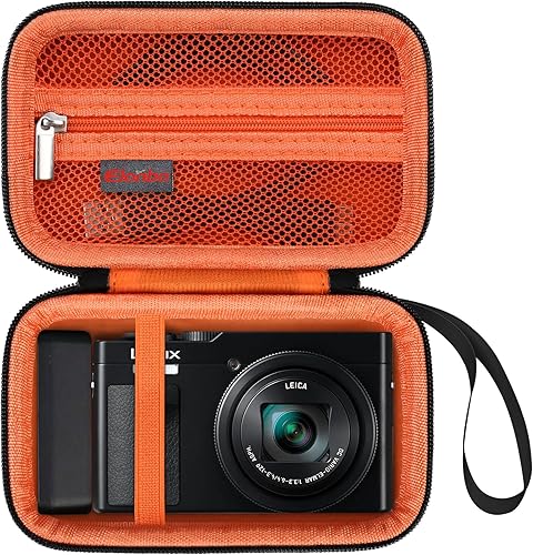 Elonbo Funda de transporte para cámara Panasonic LUMIX ZS99 Point and Shoot, LX100ZS60ZS70ZS80ZS200ZS100 4K Bolsa de viaje para cámara digital,