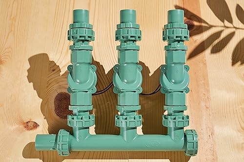 Vista 17 de Colector premontado con cable sencillo, de la marca Orbit, 2 válvulas, 1, Verde