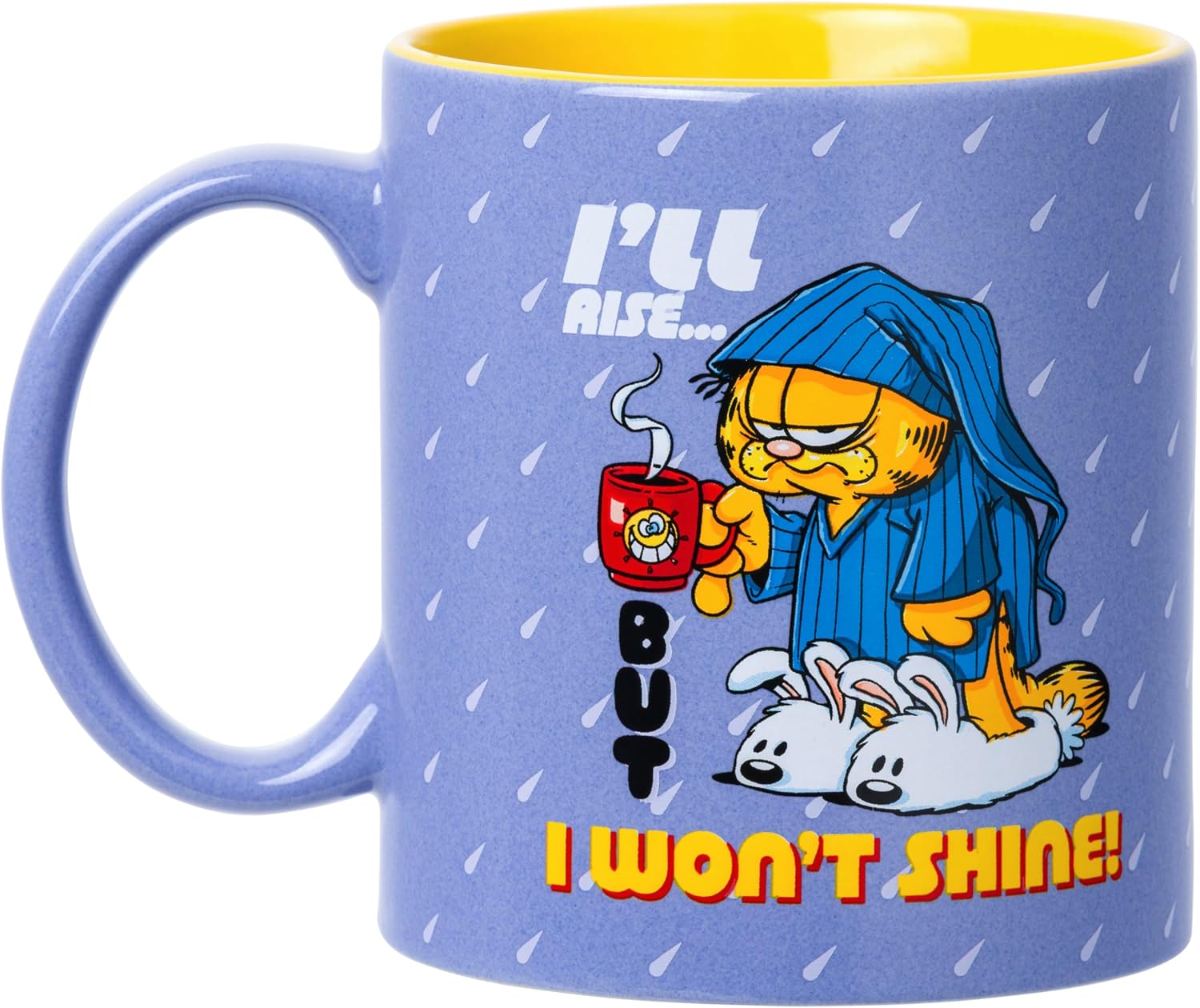Silver Buffalo Garfield I'll Rise But I Won't Shine, Ceramic Mug, 20oz