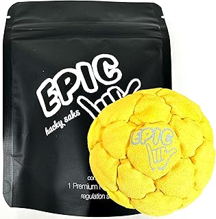 Epic Hacky Saks Classic Footbag Hacky Sack Balls for Adults and Kids Yellow