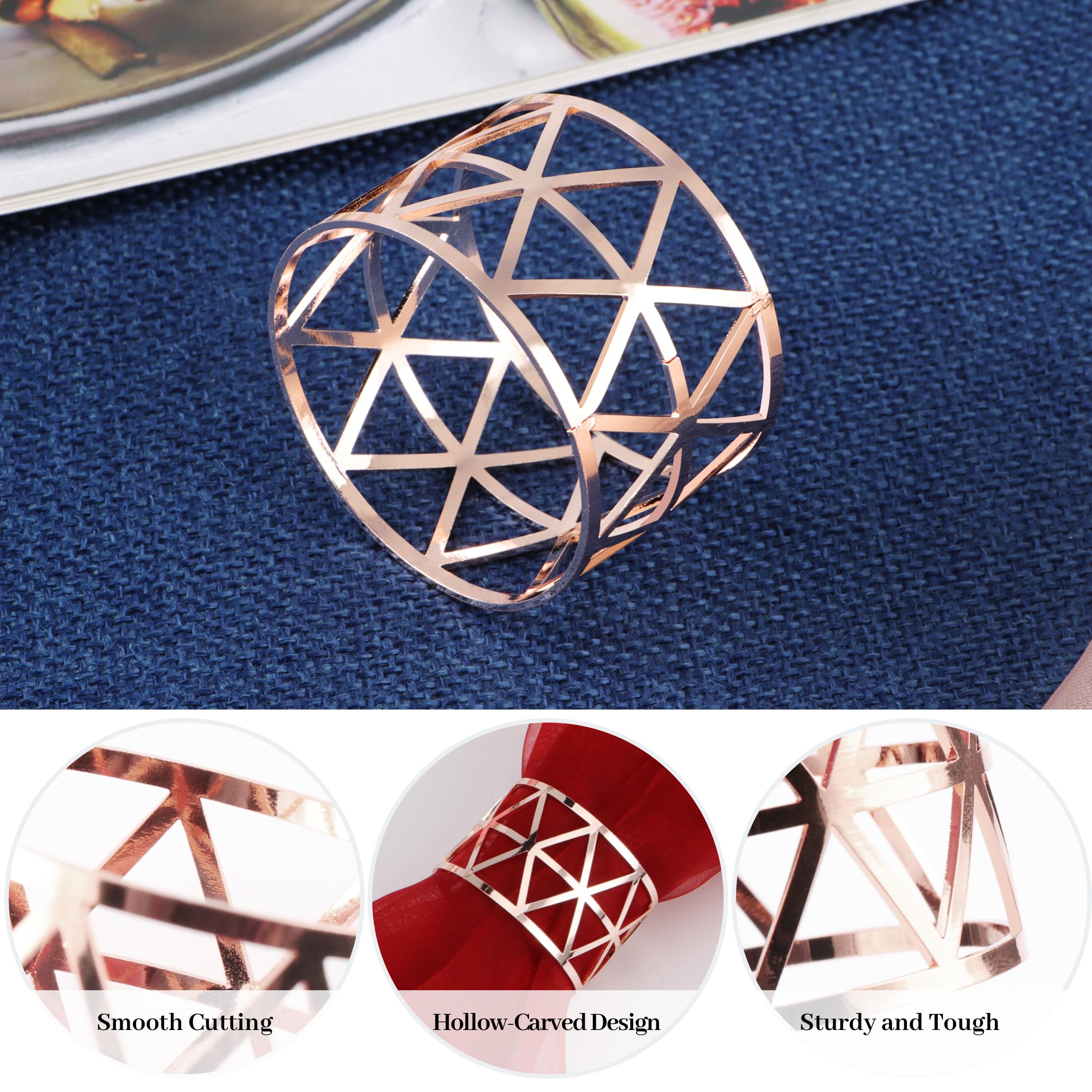 Anneaux De Serviette En Strass Brillants Pour Décoration De Table