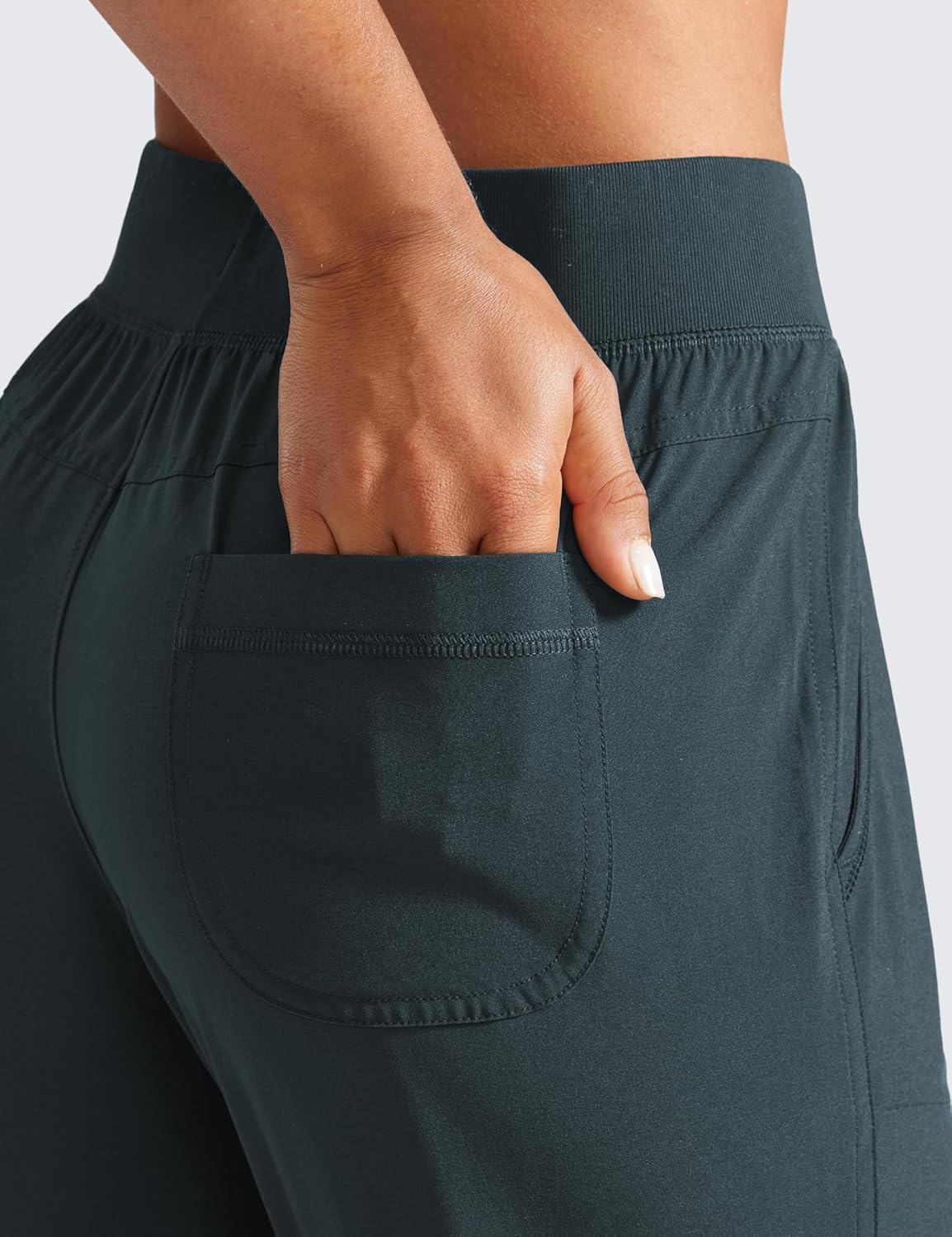 CRZ YOGA Women's Lightweight Workout Joggers 27.5" - Travel Casual Outdoor Running Athletic Track Hiking Pants with Pockets - Image 5