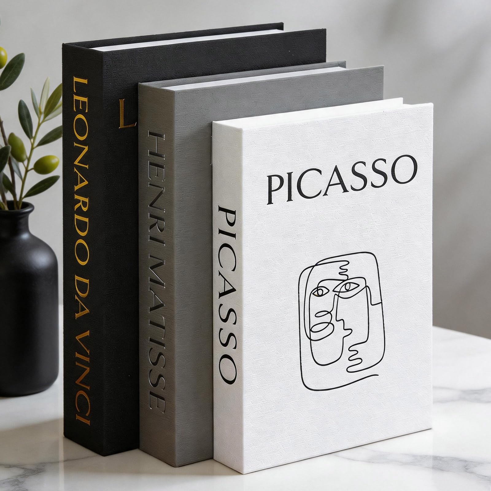 Luyseyha Decorative Books for Coffee Table Decor, Set of 3 Fake Faux Books Storage Book Box, Decorative Home Accessories for Table Decor shelf Decor, Home Decoration