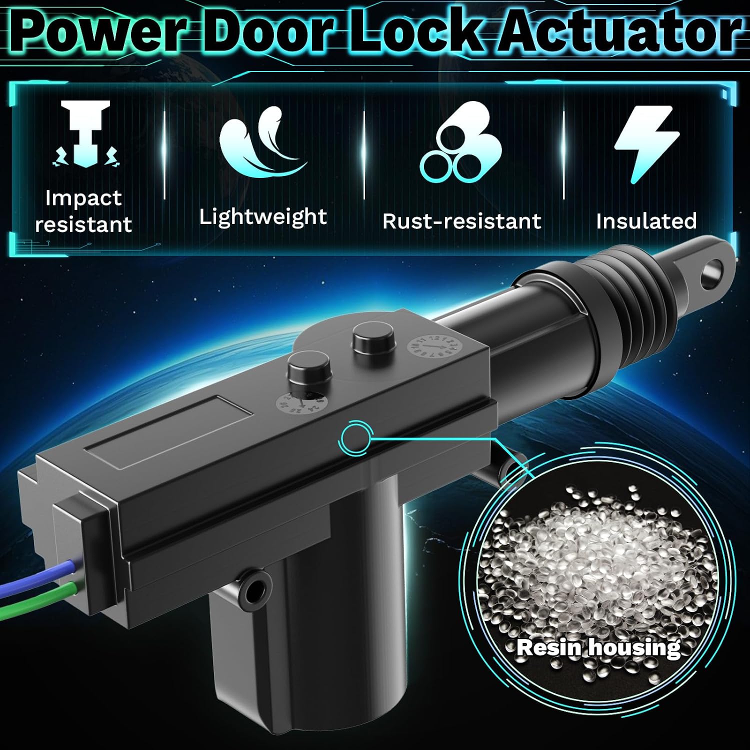 2 PCS 12v Door Lock Actuator Kit, Universal Power Mode Door Lock Actuator with Tool Set, 2 Wire Electric Blend Door Lockout Actuators, Adds Power Doors Locks to Most Vehicles