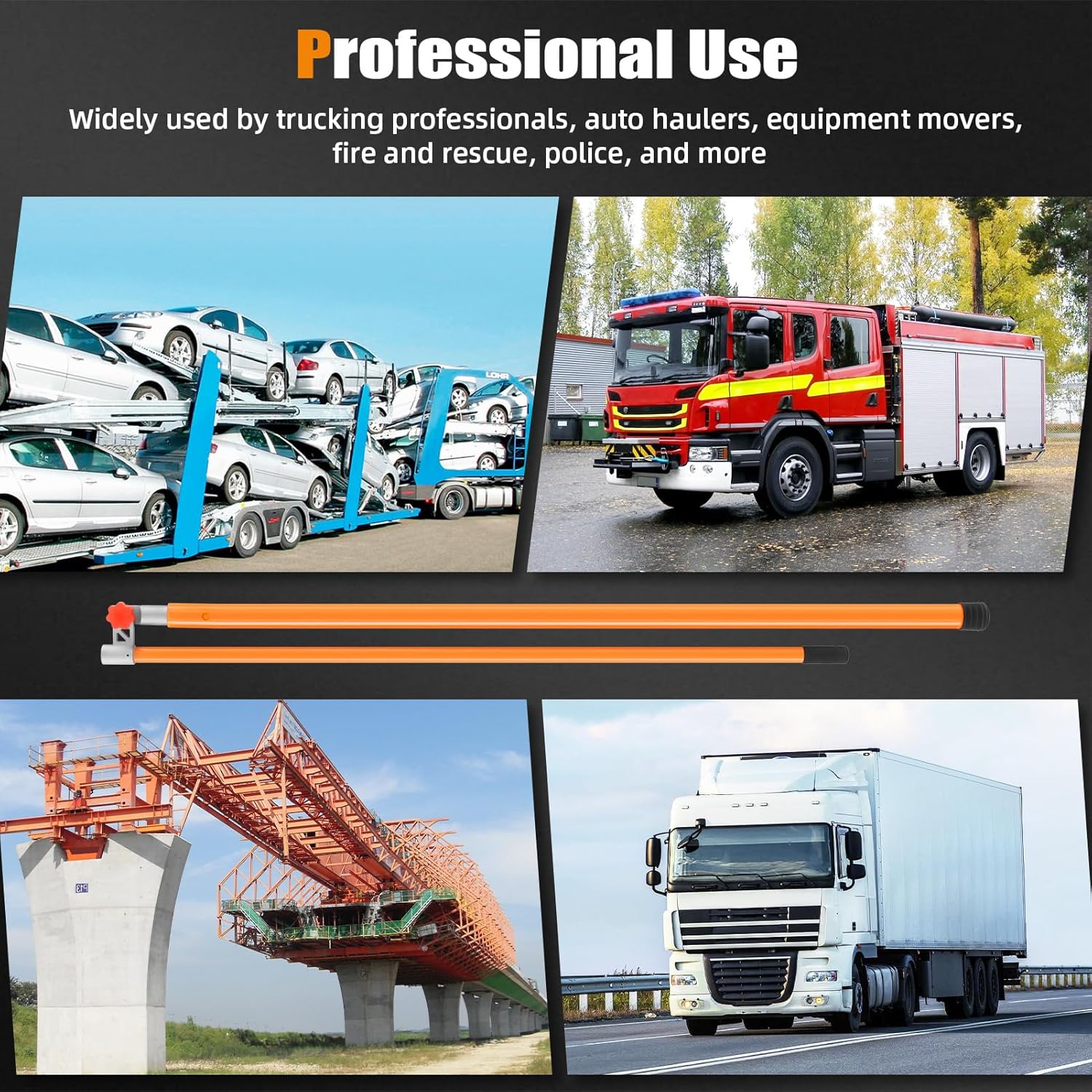 20FT Load Height Measuring Stick, Sturdy Fiberglass Truck Height Stick, Non-conductive Truck Height Measuring Stick with Carrying Bag & Adjustable Pole, Height Stick for Trucks Car Haulers &Trailers