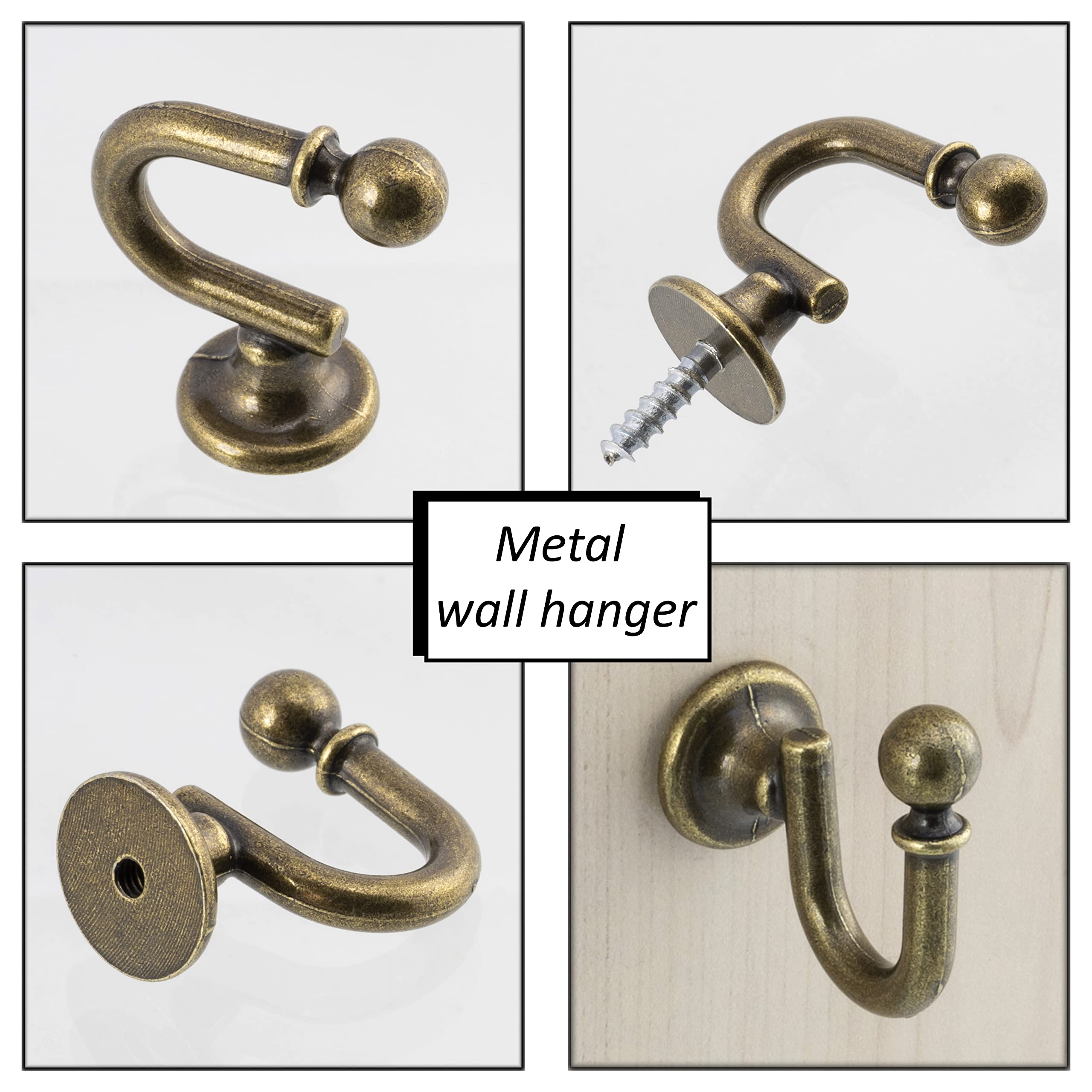 C64377 - Set di 2 Ganci appendi da parete 33mm - g