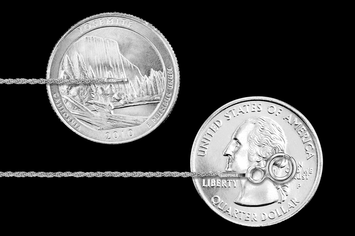 Sterling Silver Diamond-Cut Rope Chain 1.1mm 1.5mm 1.7mm 2mm 2.5mm Solid 925 Italy New Necklace - Image 2