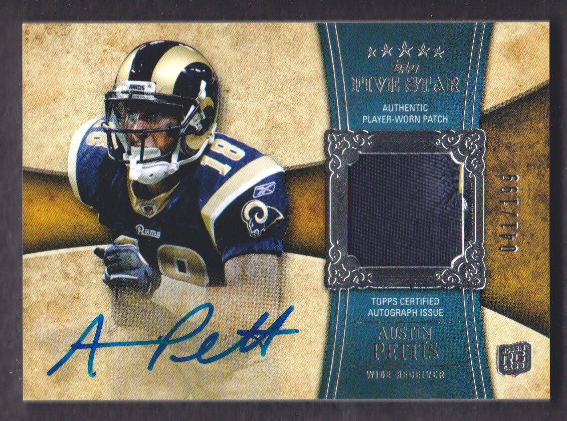 2011 Topps Five Star Football #163 Austin Pettis RC Auto Patch 041/199