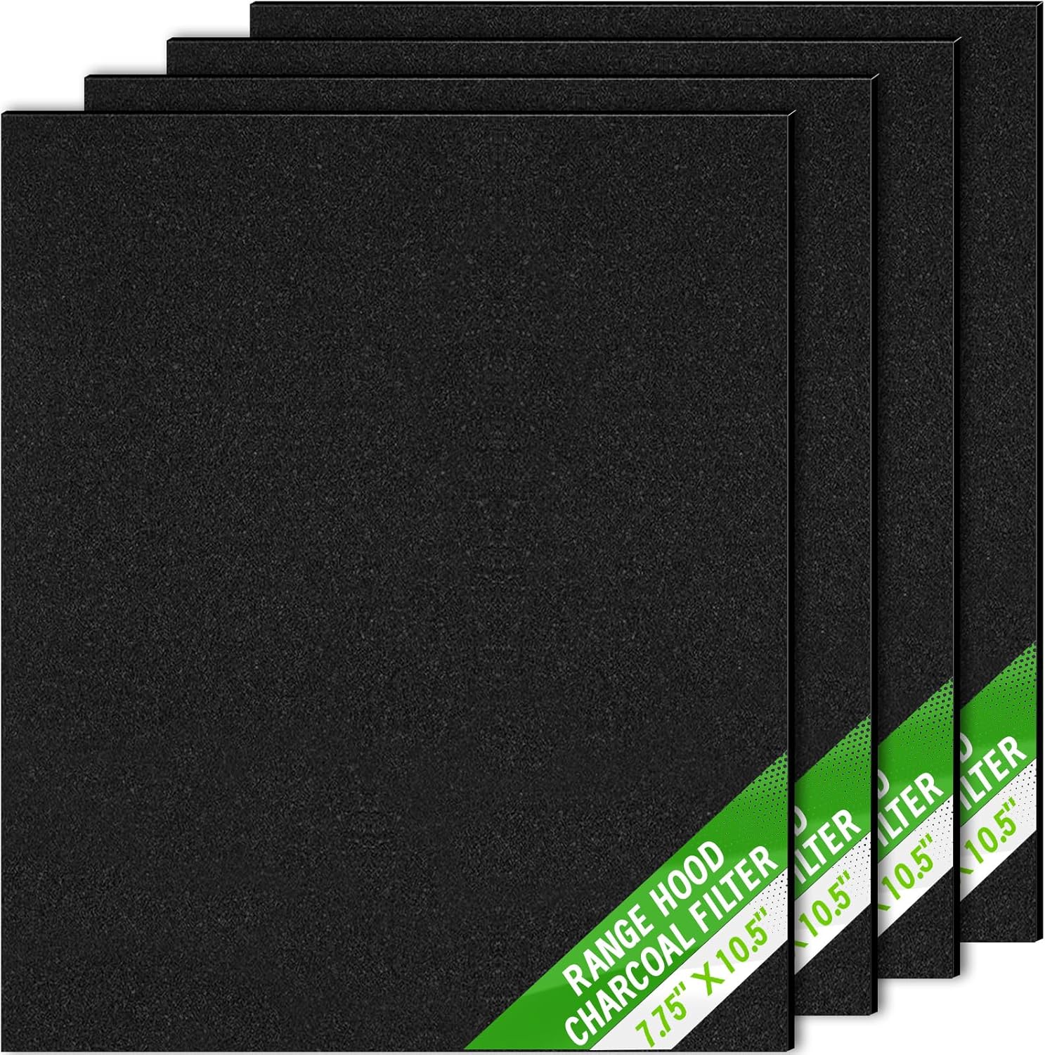 Range Hood Charcoal Filter 7.75" x 10.5" - Fits Broan and Nutone BP58 43000 Series Range Hoods Filter Replacement Insert Carbon Filter for Eliminates Cooking Odors (4-Pack)