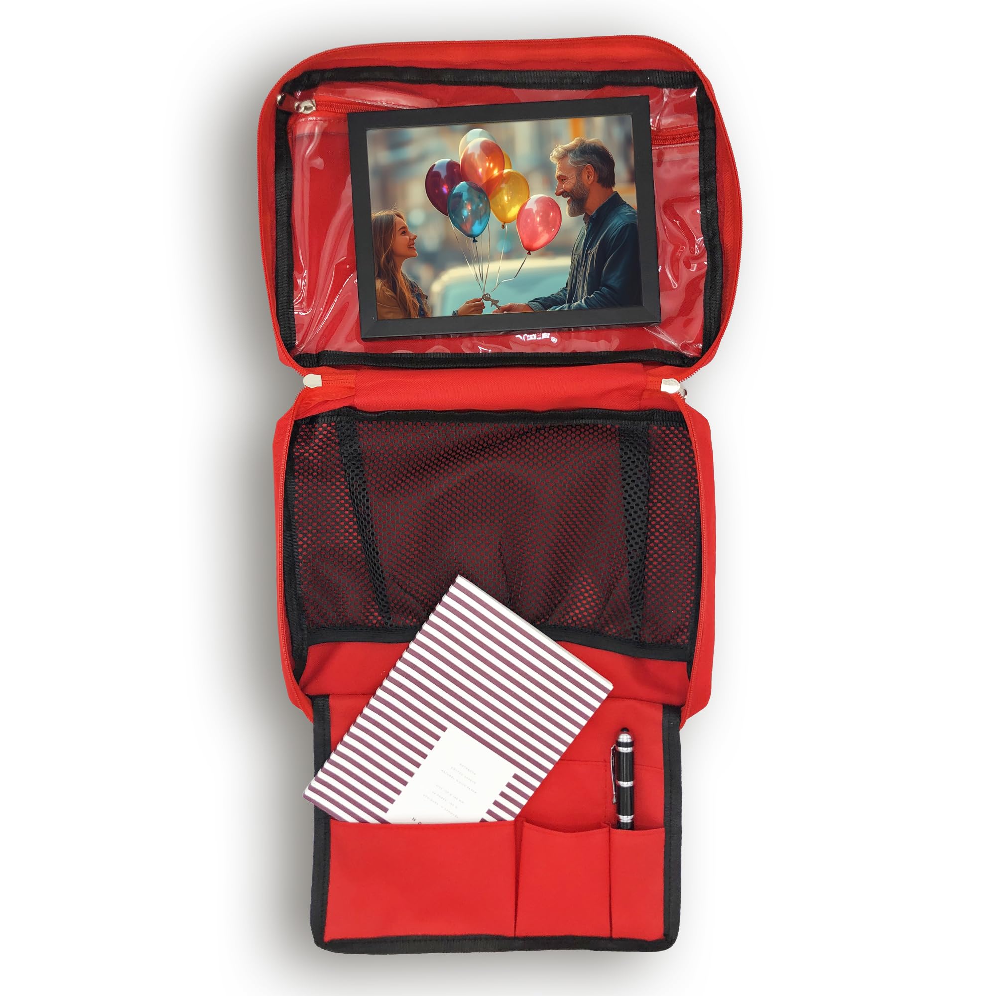 Erste-Hilfe-Tasche fürs Auto - Lustiges Geschenk zum Führerschein oder ersten Auto – 28x18x8 cm - rot, ohne Inhalt
