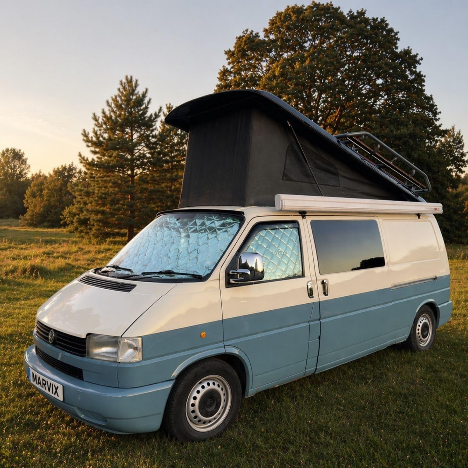 Marvix Tenda termica per cabina interna, 9 strati, copertura termica per camper VW T4