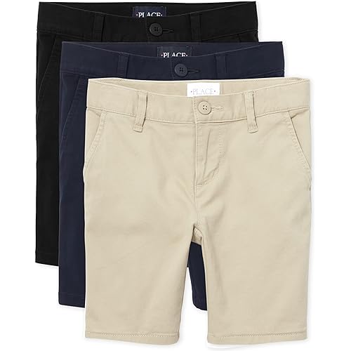 The Children's Place Girls Chino Shorts, 2 Pack