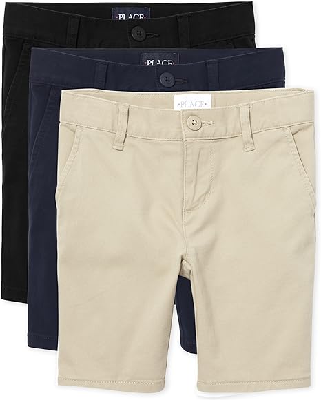 The Children's Place Girls Chino Shorts, 2 Pack