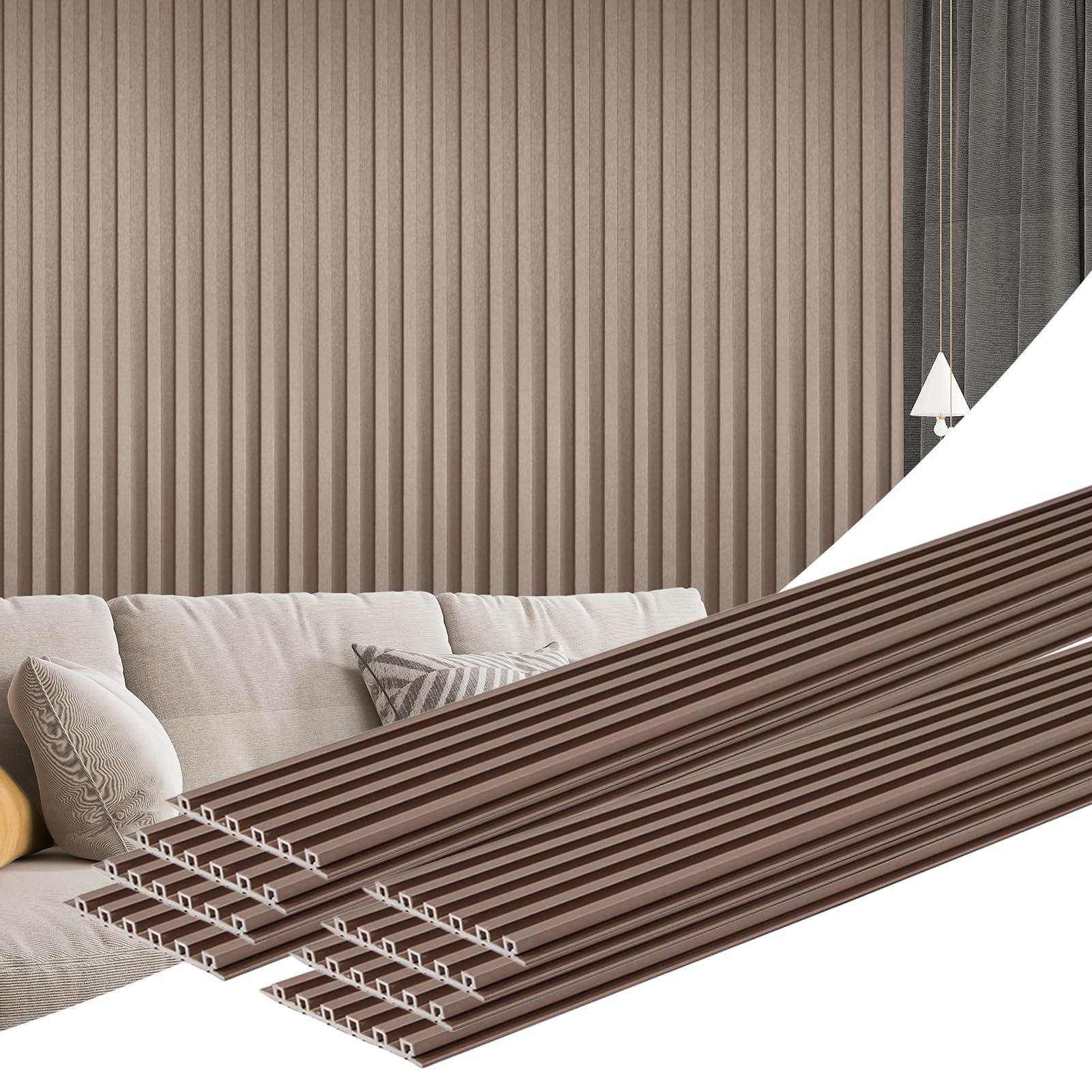 Amazon.com: Art3d 8 Pack WPC Wainscoting Panels, 104
