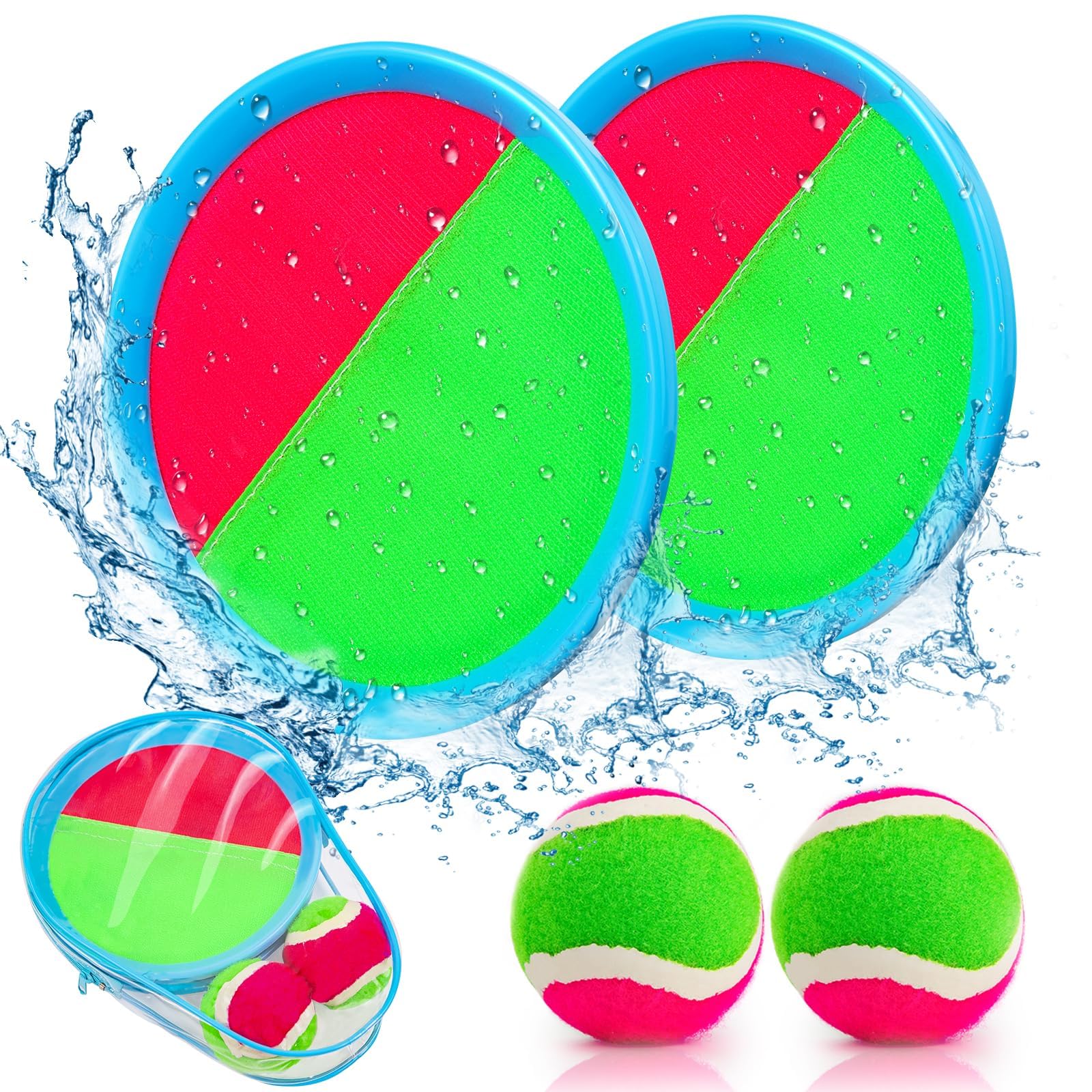 Toddler Toys for Ages 2-4 Toss and Catch Ball Set, Birthday Gift for 3 4 5 6 7 8 Year Old Boys Girls Toys, Classic Beach Pool Outdoor Yard Camping Games for Kids Toddler Family Ages 4-8 8-12