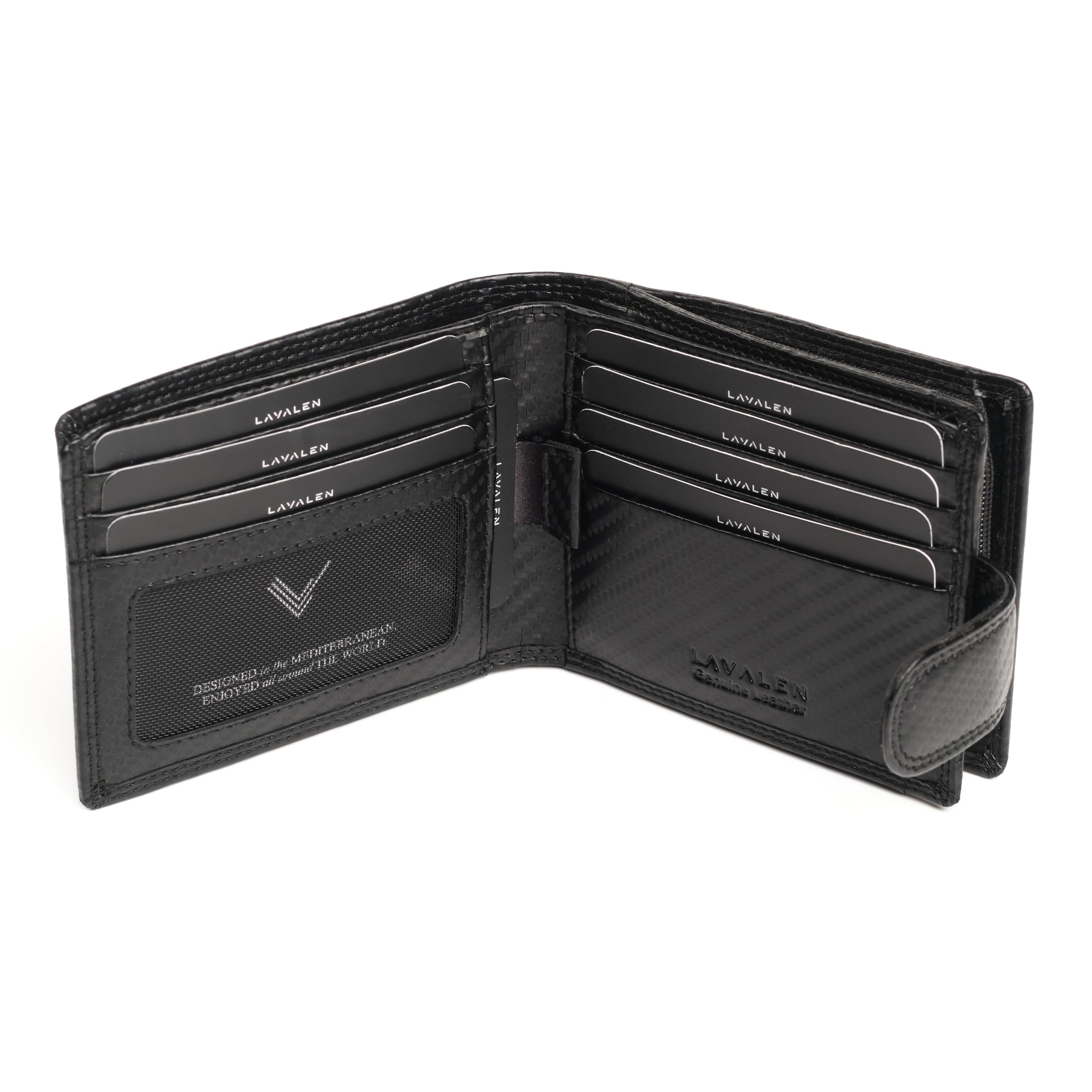 Lavalen Geldbörse Herren Leder mit RFID Schultz - Portmonee Herren mit Münzfach - Wallets for Men - Geldbeutel - Portemonnaie Groß - Brieftasche Männergeschenke - Geschenke für Männer.