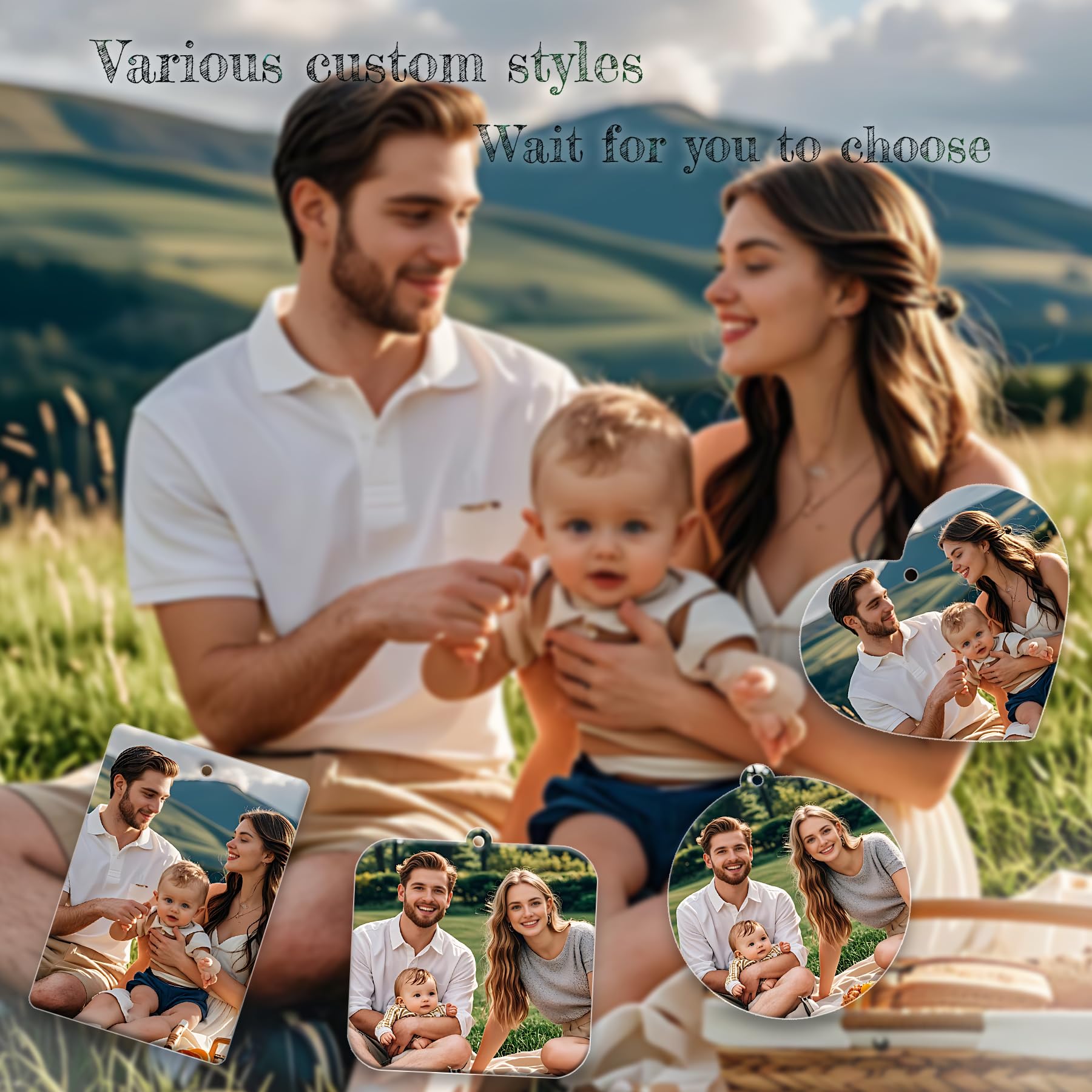 10-100Pcs Custom Bulk Car Air Fresheners with Picture Photo Logo, Personalized Scents Air Fresheners Car Deco Accessories (10-Horizontal Rectangle)