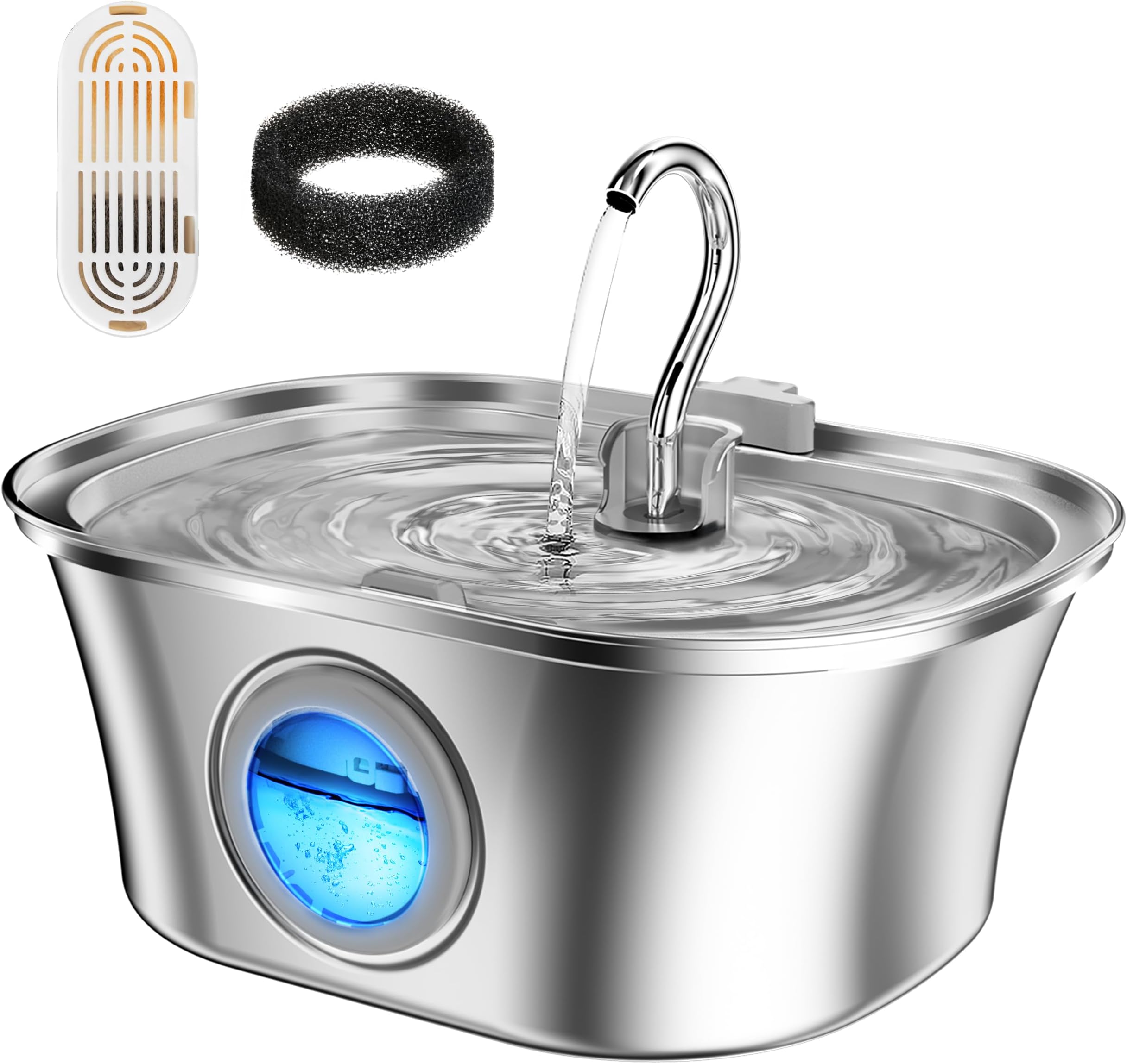 AONBOY Cat Water Fountain with Water Level Window and Replacement pumps Pet Supplies