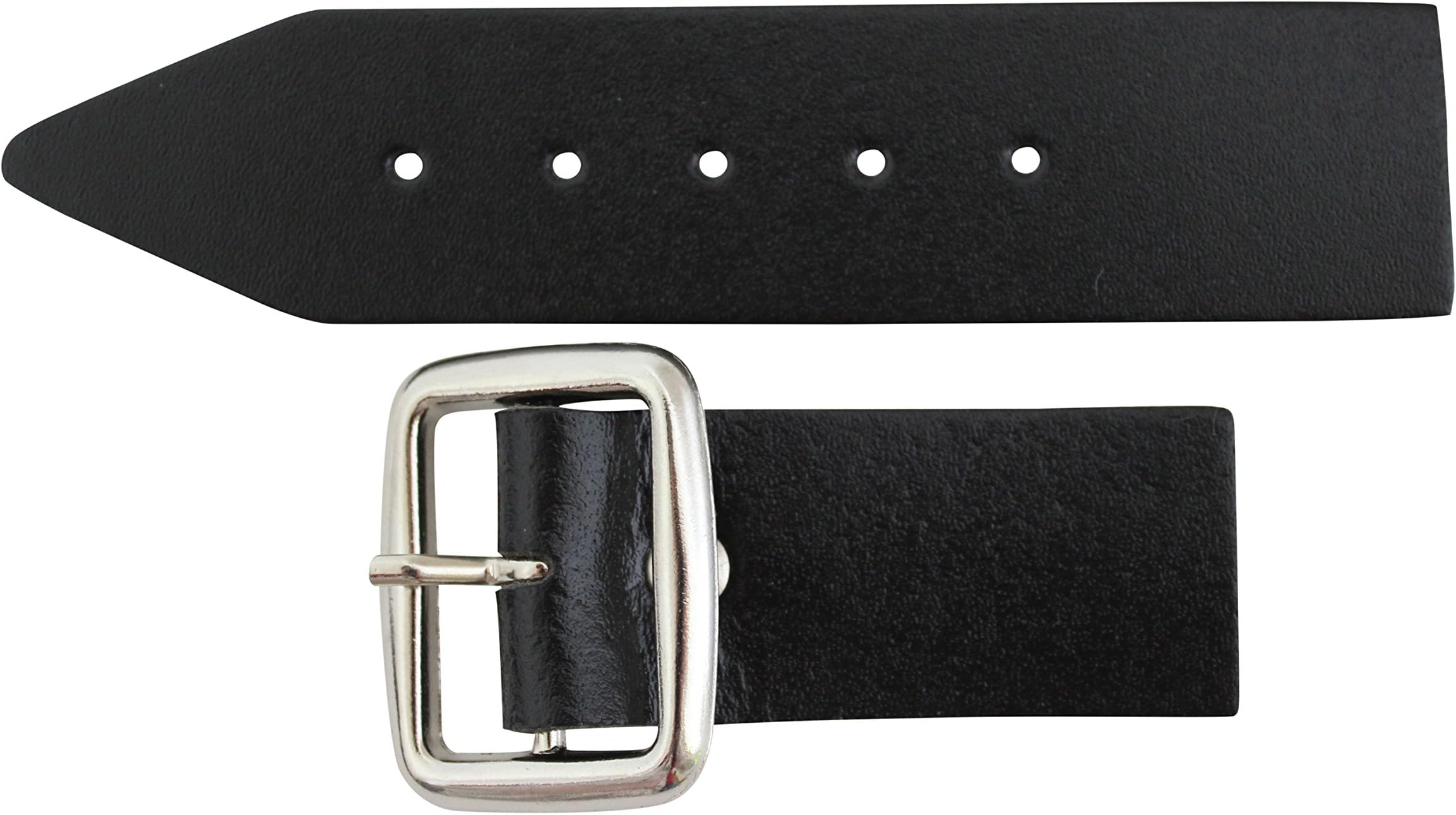 Kilts Wi HaeSturdy Black Kilt Strap and Chrome Buckle with Leather Tab - 1.25 Inch (3cm) Wide