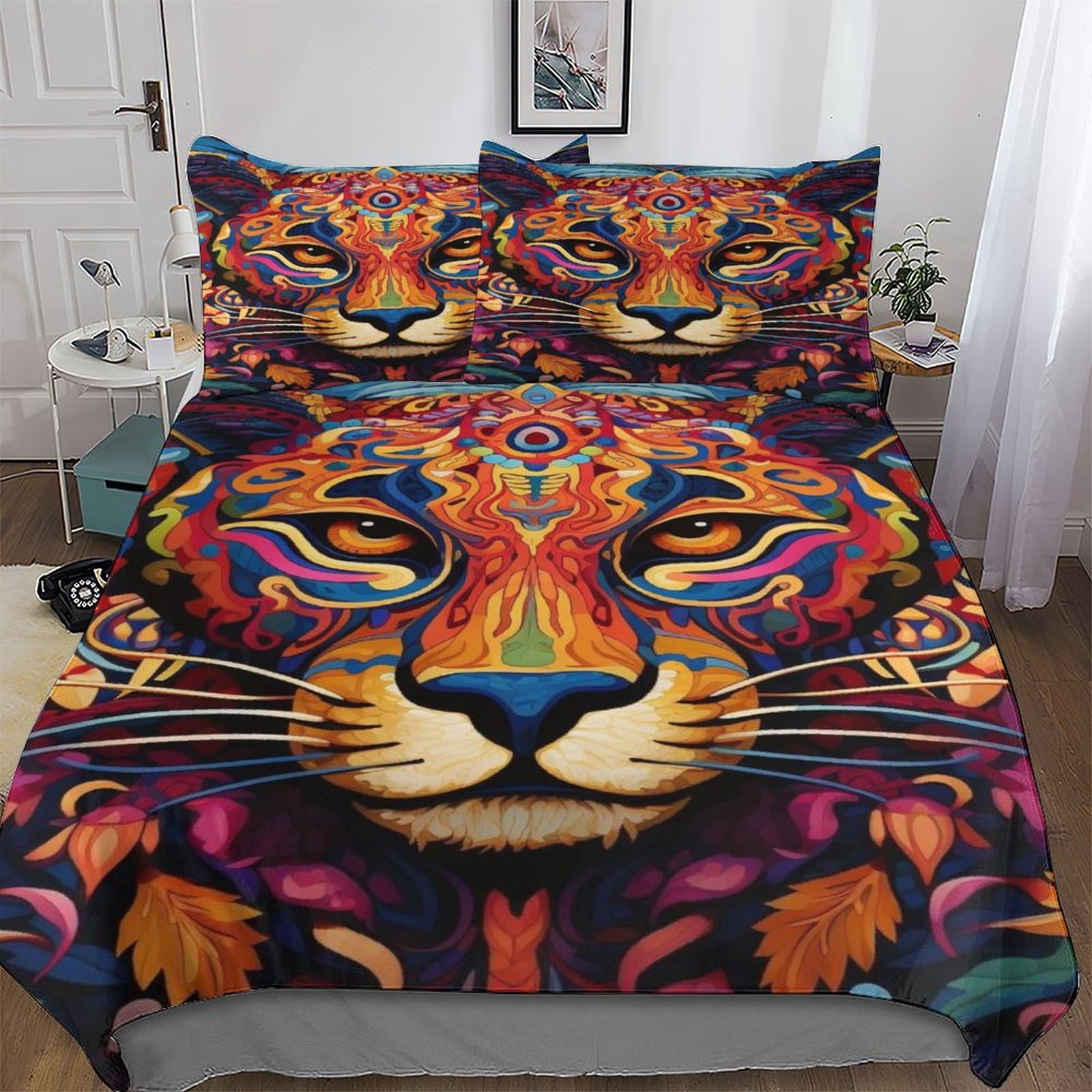 Housse de couette léopard 220x240 pour une chambre cocooning