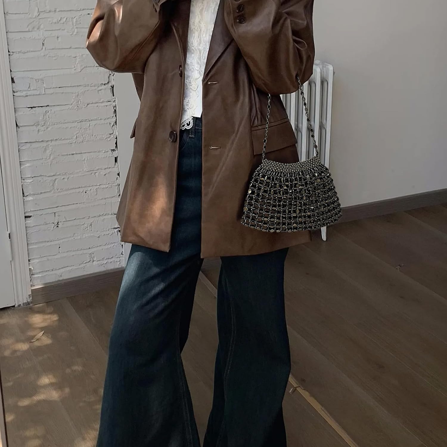 Miuco Beaded Evening Bag Vintage Purse Elegant Dinner Clutch Bag Formal 1920s accessories for women Handbag - Image 3