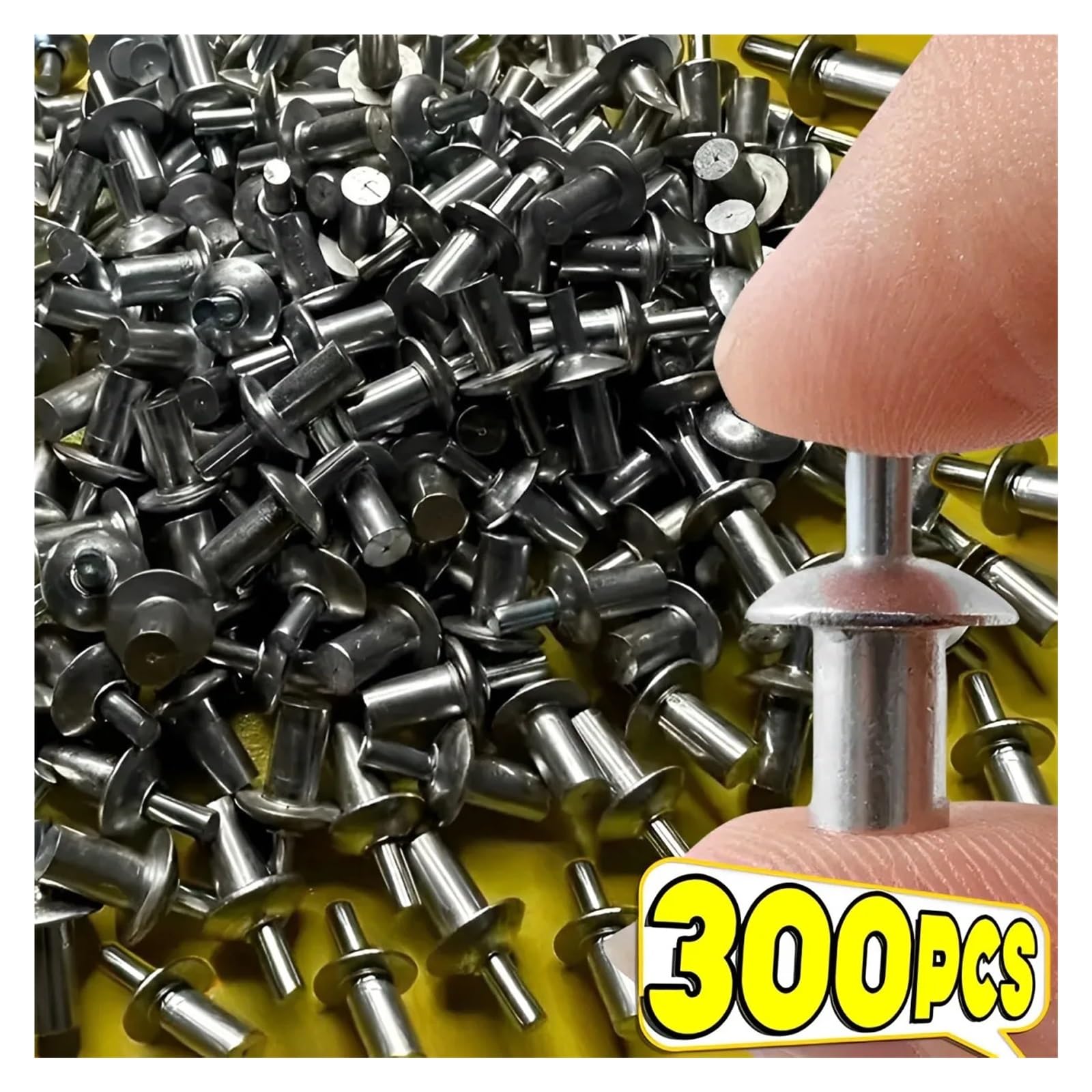 Nity rozprężne ze stopu aluminium, gwoździe młotkowe, nity przebijające, śruby stali nierdzewnej, elementy mocujące do ścian płytowych(300pcs,11mm)