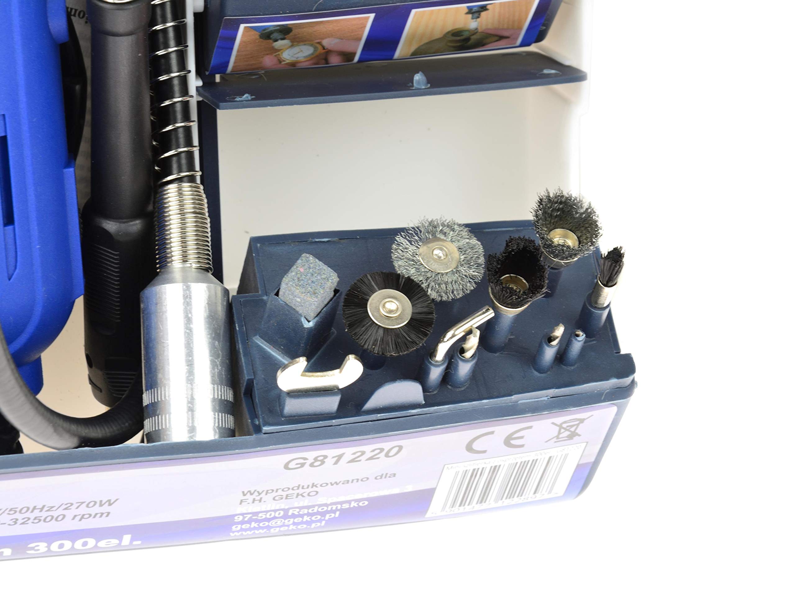 BSD Herramienta Multifunción, Mini Amoladora Eléctrica, Herramienta Rotativa con Accesorios - 300 piezas - 270W, 8000-32500 RPM