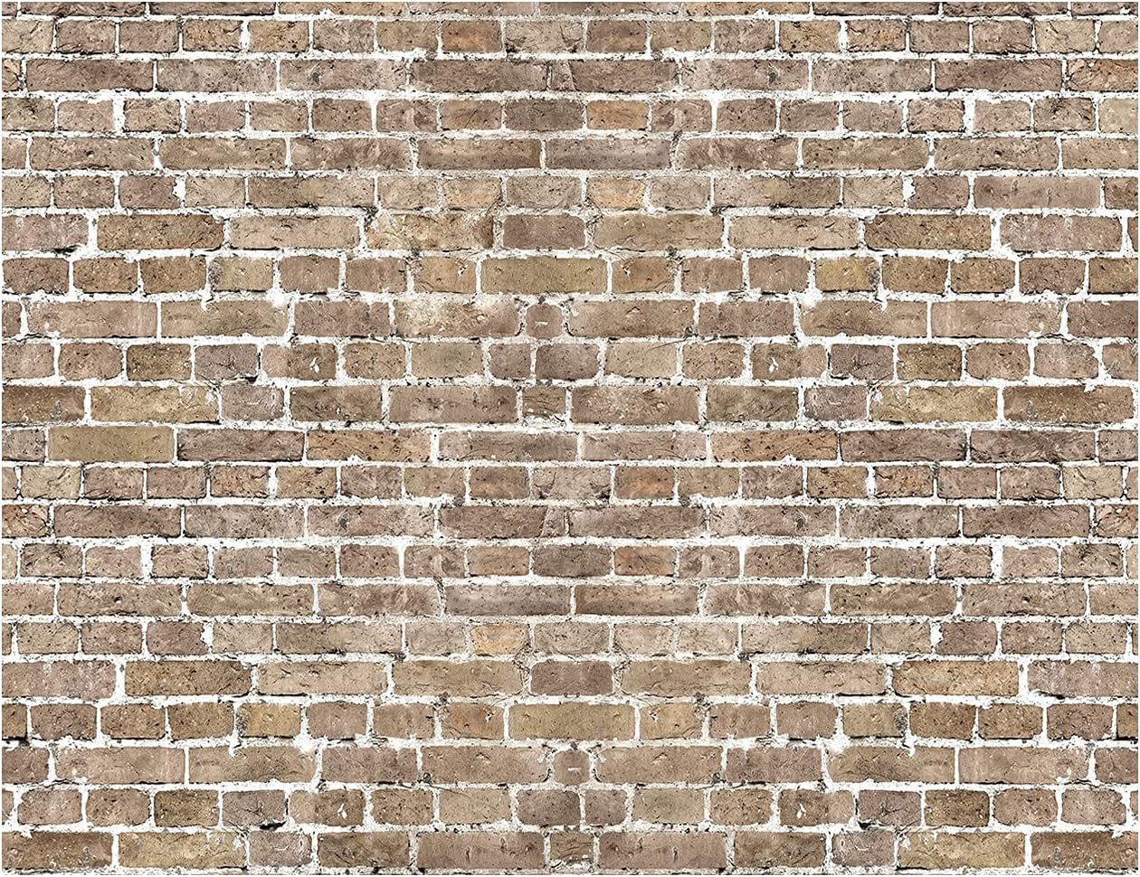 YYNXSY 10X10FT Brick Wall Background Primary Color Brick Background Large Fabric Brick Photo Background Baby Shower Birthday Party Wedding Graduation Home Decoration Photo Booth Prop Banner YY-4