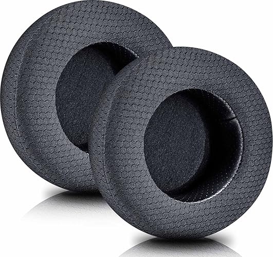 Actualización de almohadillas más gruesas para Virtuoso XT - Almohadillas compatibles con auriculares de juego Virtuoso RGB Wireless SE Reemplazo de almohadillas para orejas/cojines para orejas/copas para orejas (tela negra)